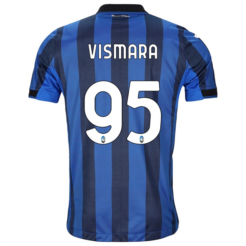Kinderen Paolo Vismara #95 Zwart Blauw Thuisshirt Thuistenue 2023/24 T-Shirt België