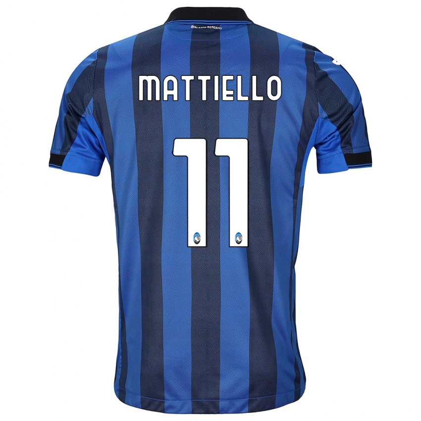 Kinder Federico Mattiello #11 Schwarz Blau Heimtrikot Trikot 2023/24 T-Shirt Belgien