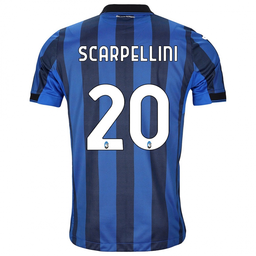 Kinderen Andrea Scarpellini #20 Zwart Blauw Thuisshirt Thuistenue 2023/24 T-Shirt België