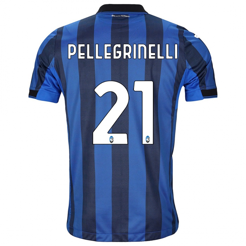 Kinder Giorgia Pellegrinelli #21 Schwarz Blau Heimtrikot Trikot 2023/24 T-Shirt Belgien