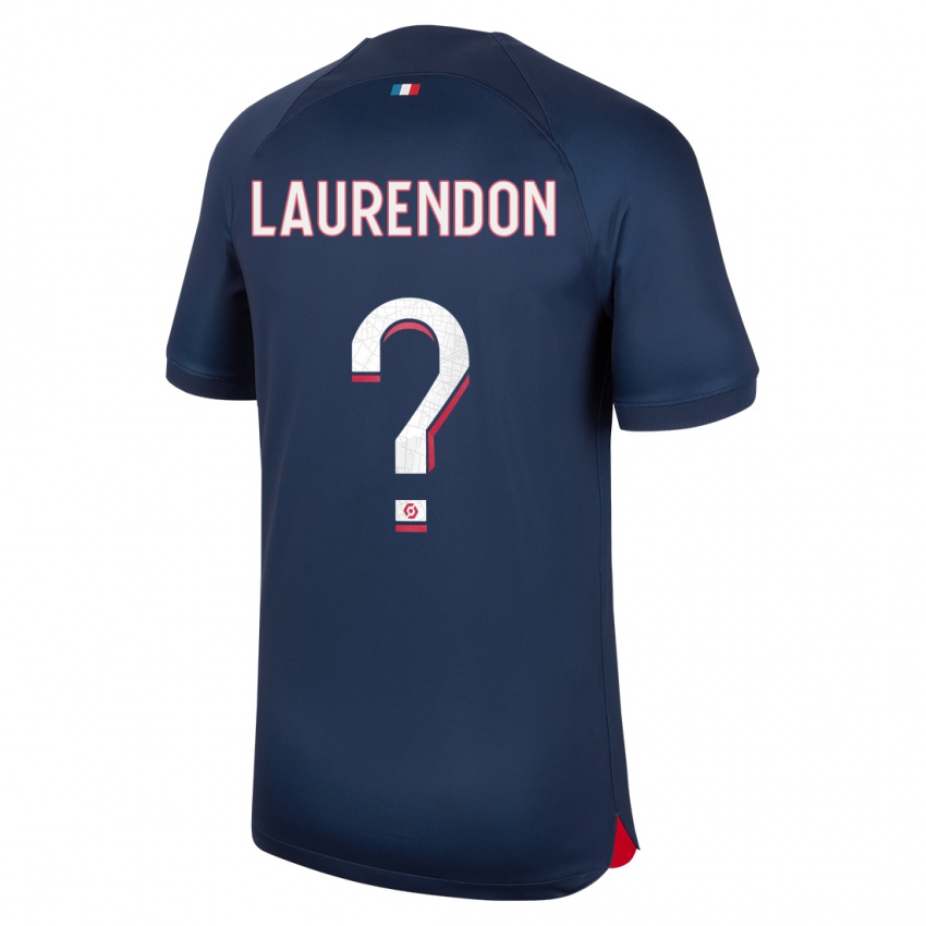 Kinder Bilal Laurendon #0 Blau Rot Heimtrikot Trikot 2023/24 T-Shirt Belgien