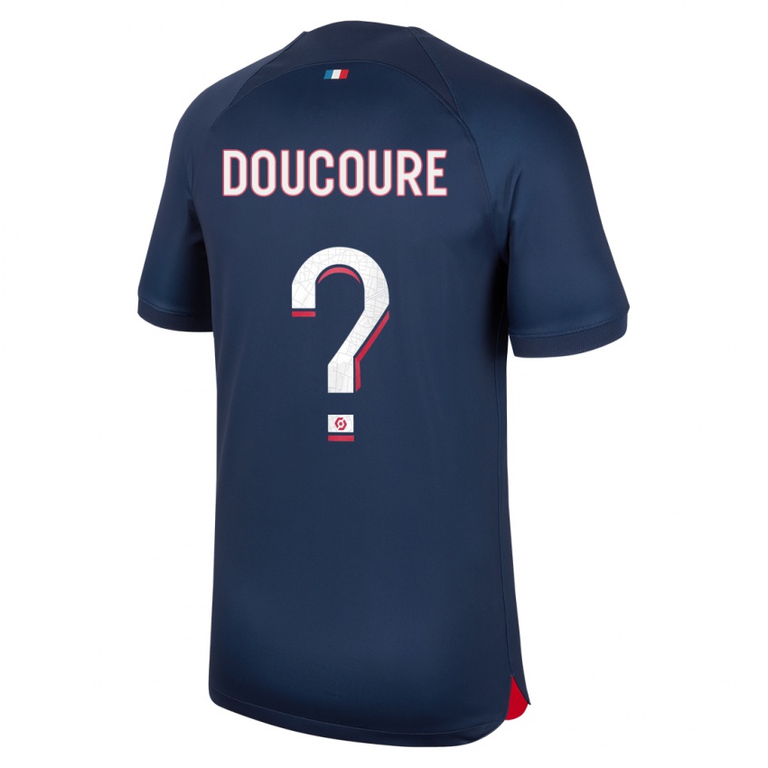 Kinderen Sekou Doucoure #0 Blauw Rood Thuisshirt Thuistenue 2023/24 T-Shirt België