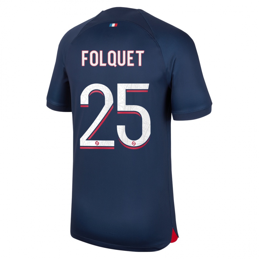 Kinder Magnaba Folquet #25 Blau Rot Heimtrikot Trikot 2023/24 T-Shirt Belgien