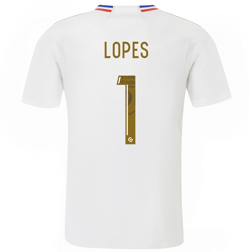 Kinder Anthony Lopes #1 Weiß Heimtrikot Trikot 2023/24 T-Shirt Belgien
