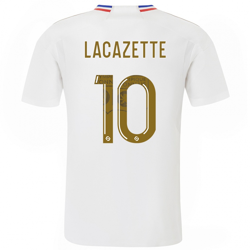 Kinderen Alexandre Lacazette #10 Wit Thuisshirt Thuistenue 2023/24 T-Shirt België