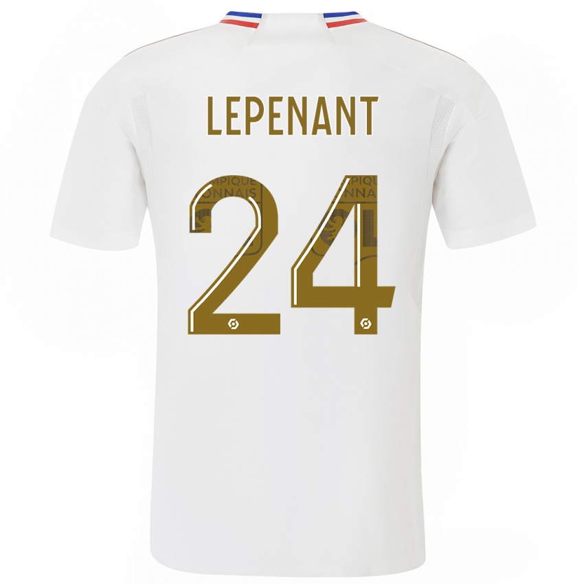 Kinderen Johann Lepenant #24 Wit Thuisshirt Thuistenue 2023/24 T-Shirt België