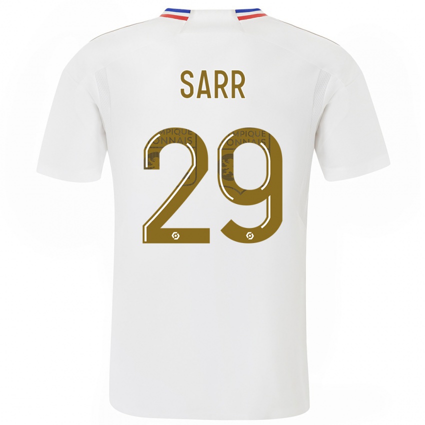 Kinder Mamadou Sarr #29 Weiß Heimtrikot Trikot 2023/24 T-Shirt Belgien