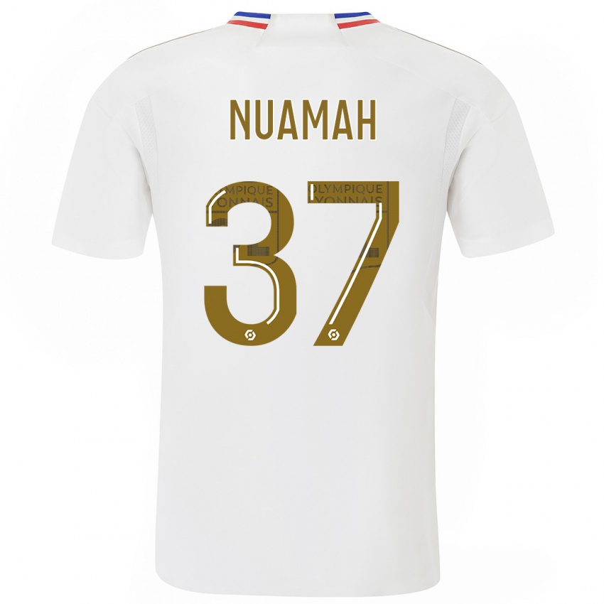 Kinder Ernest Nuamah #37 Weiß Heimtrikot Trikot 2023/24 T-Shirt Belgien