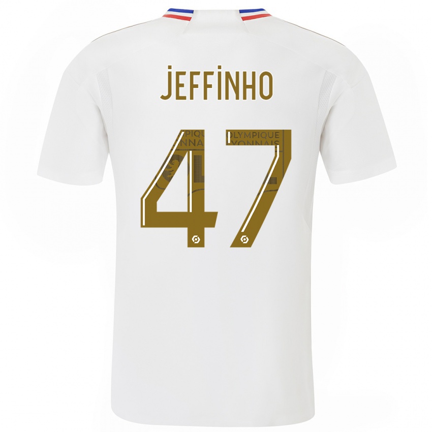 Kinderen Jeffinho #47 Wit Thuisshirt Thuistenue 2023/24 T-Shirt België
