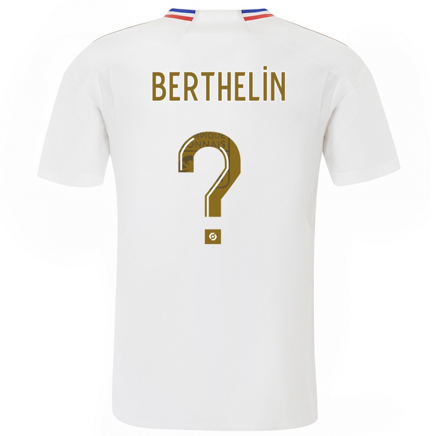 Enfant Maillot Romain Berthelin #0 Blanc Tenues Domicile 2023/24 T-Shirt Belgique