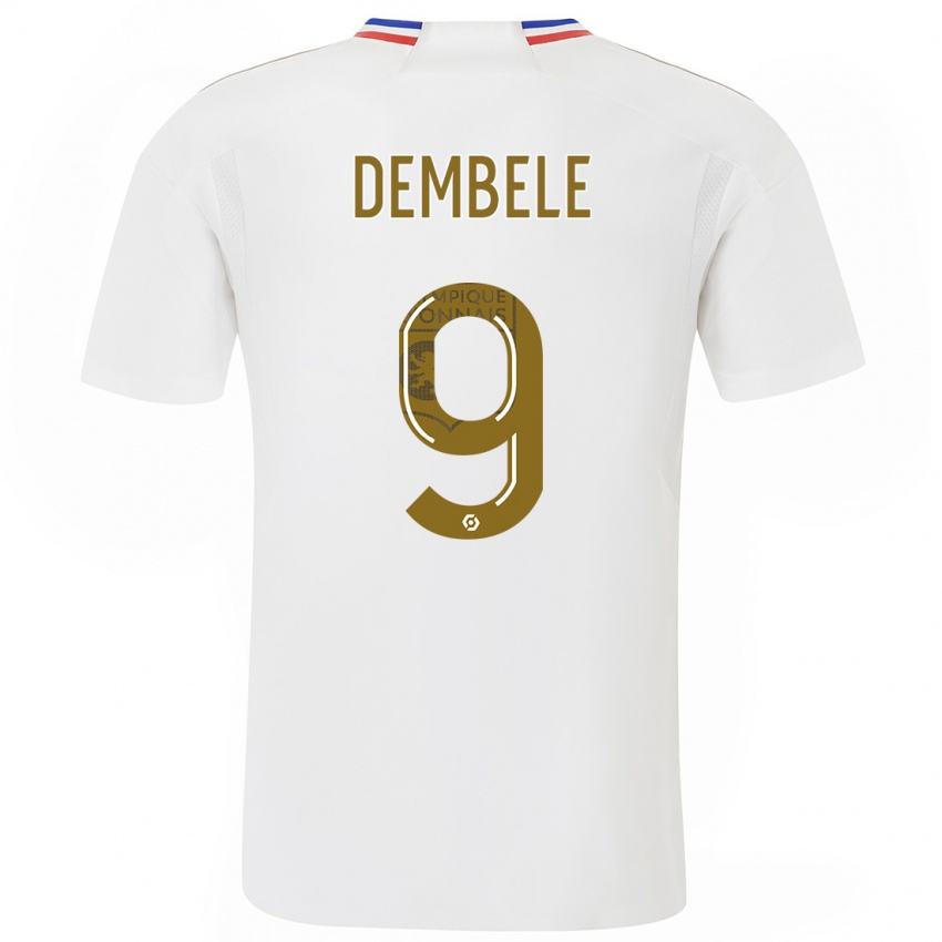 Kinderen Moussa Dembele #9 Wit Thuisshirt Thuistenue 2023/24 T-Shirt België