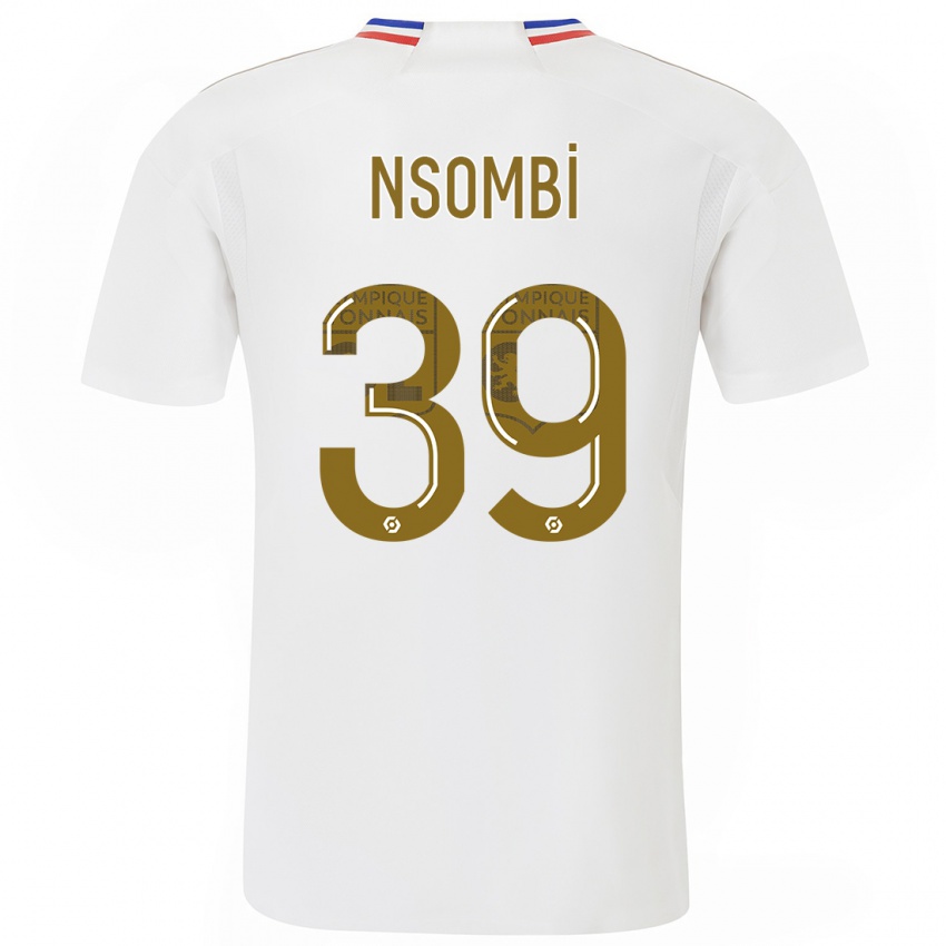 Enfant Maillot Gael Nsombi #39 Blanc Tenues Domicile 2023/24 T-Shirt Belgique
