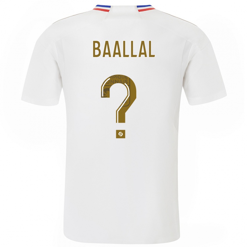 Enfant Maillot Abdellah Baallal #0 Blanc Tenues Domicile 2023/24 T-Shirt Belgique
