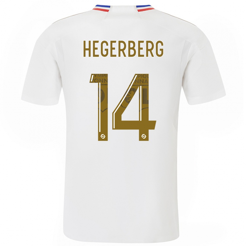 Kinderen Ada Hegerberg #14 Wit Thuisshirt Thuistenue 2023/24 T-Shirt België