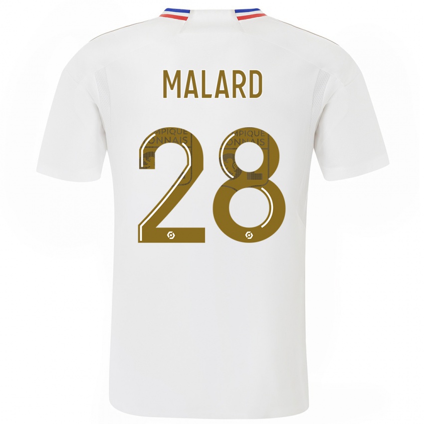 Enfant Maillot Melvine Malard #28 Blanc Tenues Domicile 2023/24 T-Shirt Belgique