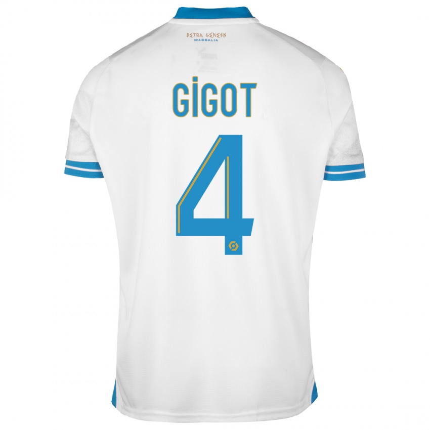 Kinder Samuel Gigot #4 Weiß Heimtrikot Trikot 2023/24 T-Shirt Belgien