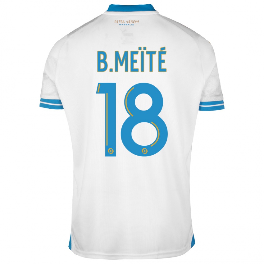 Kinderen Bamo Meïté #18 Wit Thuisshirt Thuistenue 2023/24 T-Shirt België
