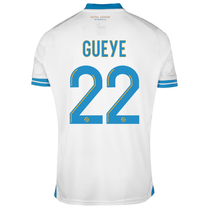 Kinder Pape Gueye #22 Weiß Heimtrikot Trikot 2023/24 T-Shirt Belgien