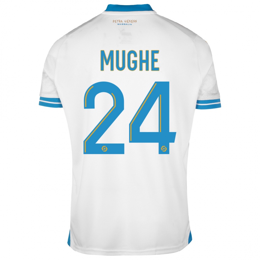 Kinderen François Mughe #24 Wit Thuisshirt Thuistenue 2023/24 T-Shirt België