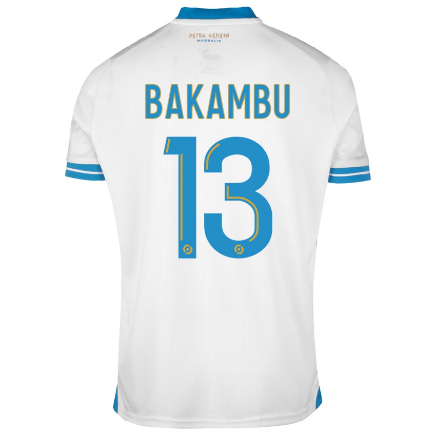 Kinder Cedric Bakambu #13 Weiß Heimtrikot Trikot 2023/24 T-Shirt Belgien