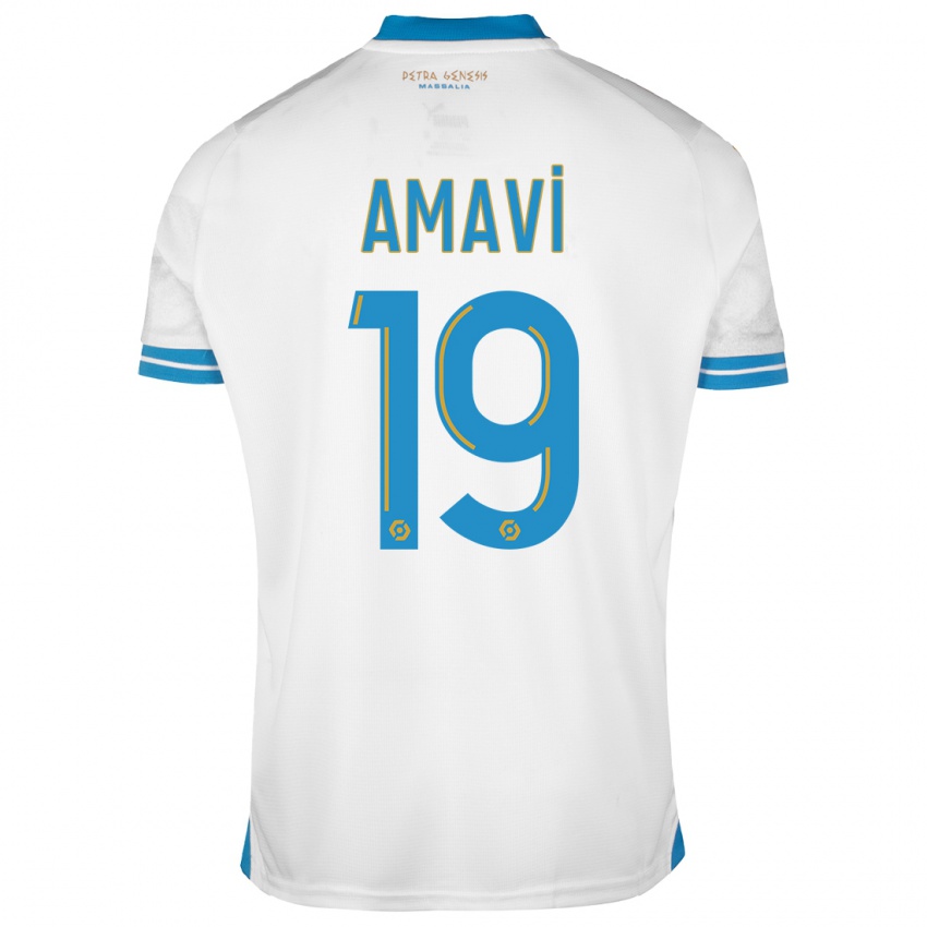 Enfant Maillot Jordan Amavi #19 Blanc Tenues Domicile 2023/24 T-Shirt Belgique