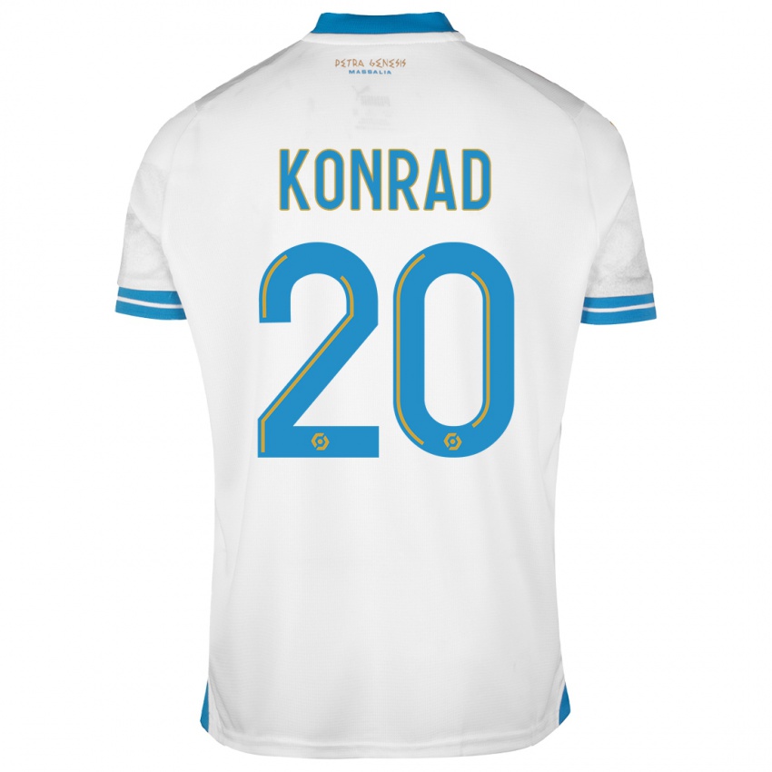 Kinder Konrad De La Fuente #20 Weiß Heimtrikot Trikot 2023/24 T-Shirt Belgien