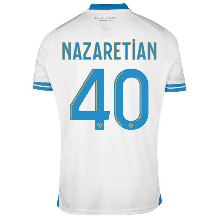 Enfant Maillot Manuel Nazaretian #40 Blanc Tenues Domicile 2023/24 T-Shirt Belgique