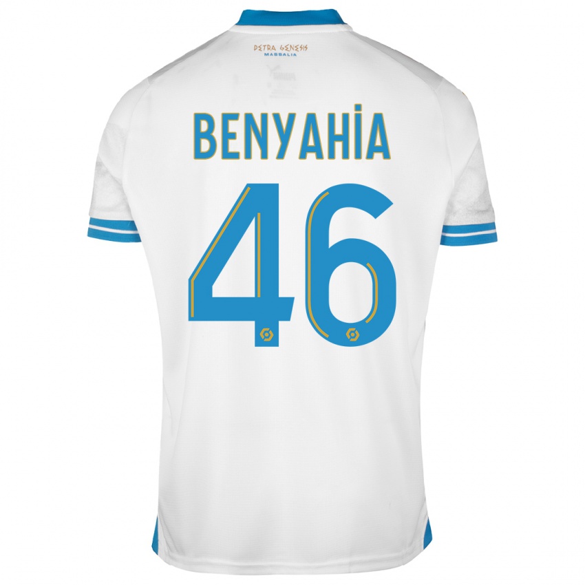 Enfant Maillot Aylan Benyahia-Tani #46 Blanc Tenues Domicile 2023/24 T-Shirt Belgique