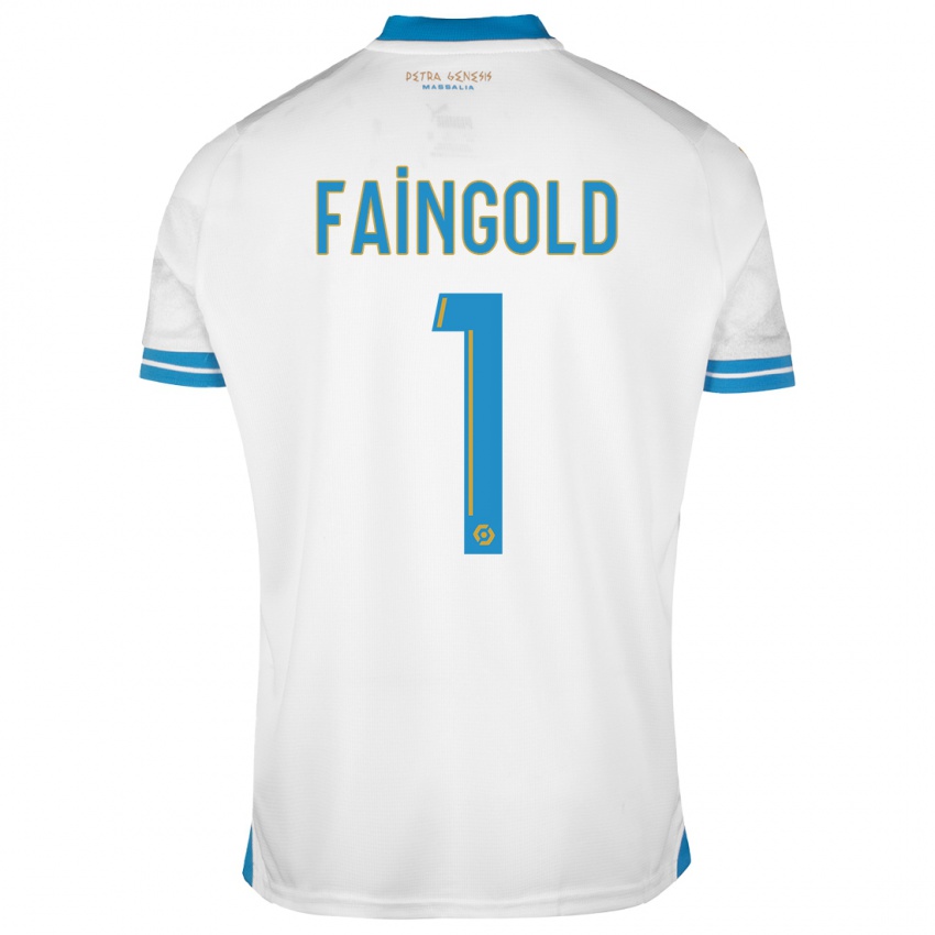 Kinder Abbie Faingold #1 Weiß Heimtrikot Trikot 2023/24 T-Shirt Belgien