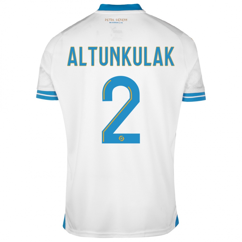 Enfant Maillot Selen Altunkulak #2 Blanc Tenues Domicile 2023/24 T-Shirt Belgique