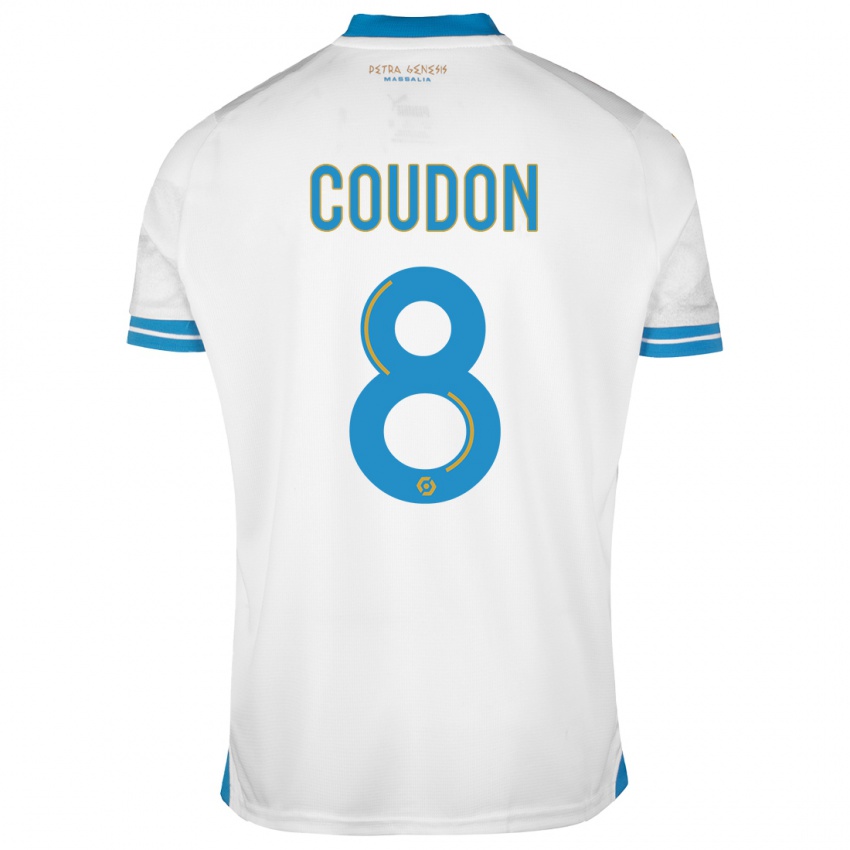 Kinderen Marine Coudon #8 Wit Thuisshirt Thuistenue 2023/24 T-Shirt België