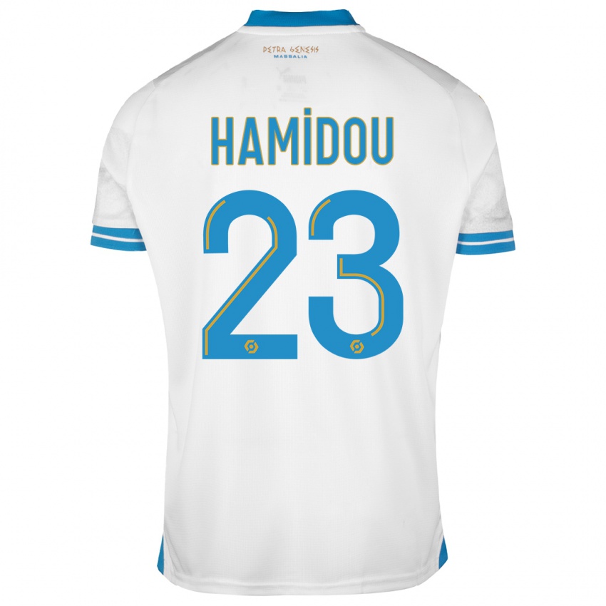 Enfant Maillot Jamila Hamidou #23 Blanc Tenues Domicile 2023/24 T-Shirt Belgique