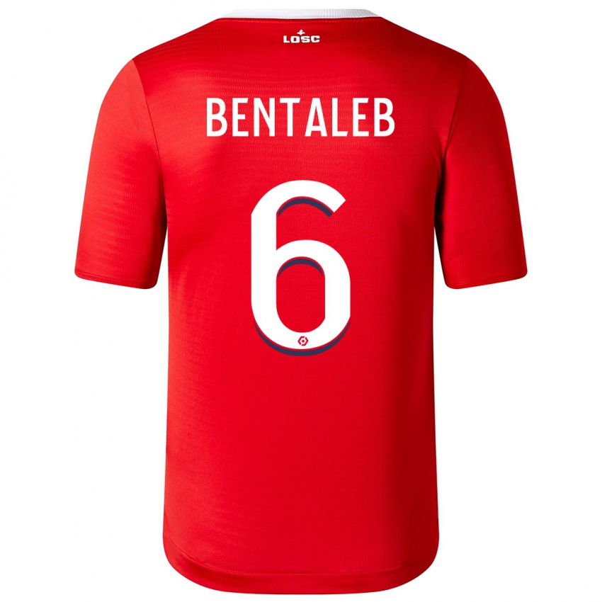 Enfant Maillot Nabil Bentaleb #6 Rouge Tenues Domicile 2023/24 T-Shirt Belgique