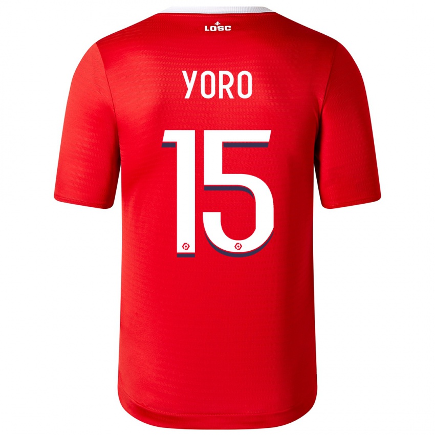Kinder Leny Yoro #15 Rot Heimtrikot Trikot 2023/24 T-Shirt Belgien