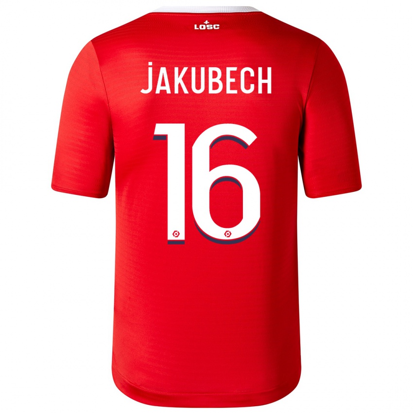 Kinder Adam Jakubech #16 Rot Heimtrikot Trikot 2023/24 T-Shirt Belgien