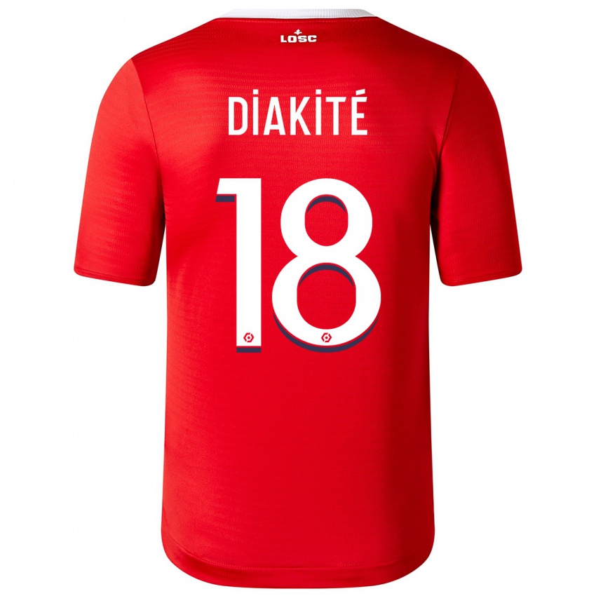 Enfant Maillot Bafodé Diakité #18 Rouge Tenues Domicile 2023/24 T-Shirt Belgique