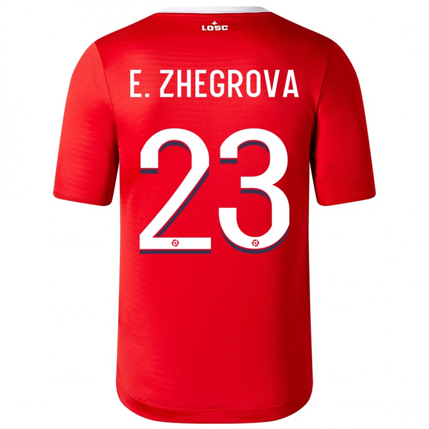 Enfant Maillot Edon Zhegrova #23 Rouge Tenues Domicile 2023/24 T-Shirt Belgique