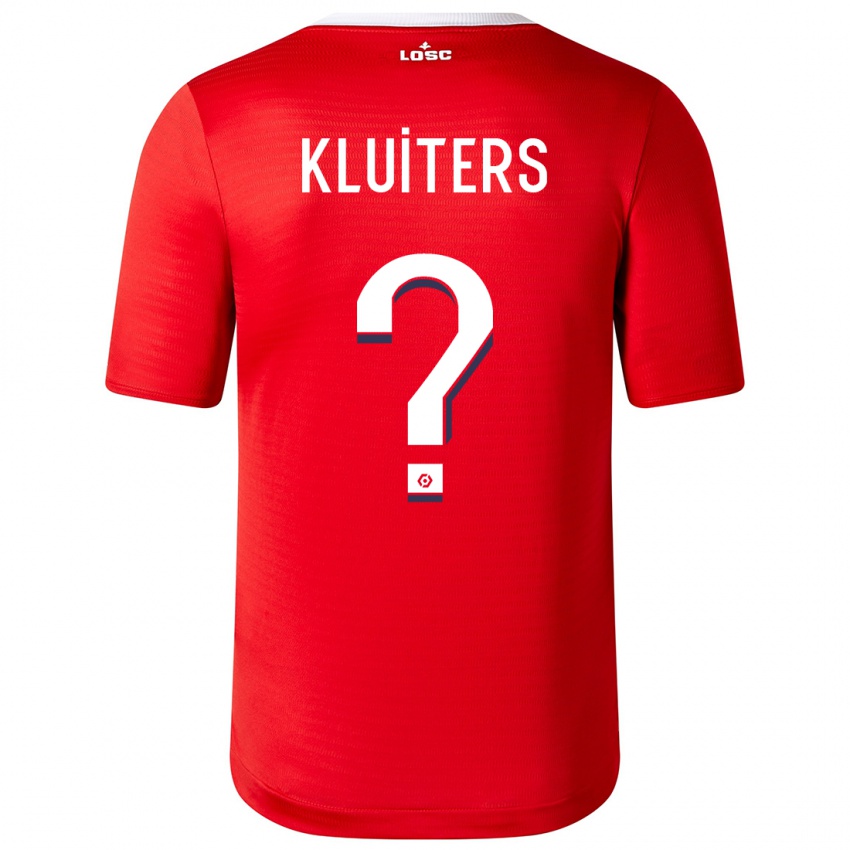 Enfant Maillot Luuk Kluiters #0 Rouge Tenues Domicile 2023/24 T-Shirt Belgique