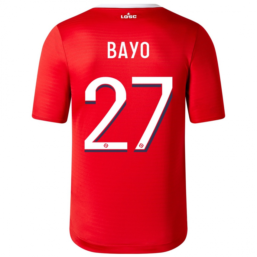 Enfant Maillot Mohamed Bayo #27 Rouge Tenues Domicile 2023/24 T-Shirt Belgique