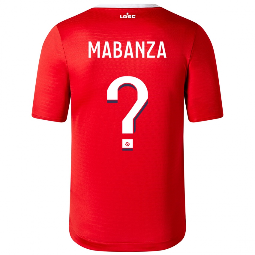 Enfant Maillot Carmel Mabanza #0 Rouge Tenues Domicile 2023/24 T-Shirt Belgique