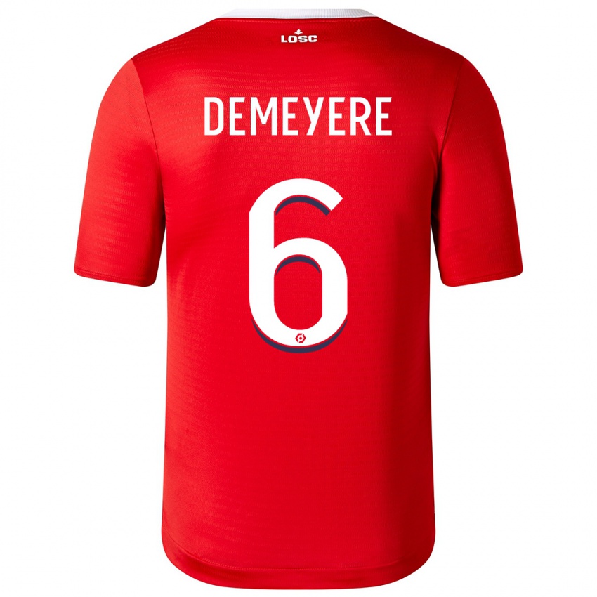 Kinder Silke Demeyere #6 Rot Heimtrikot Trikot 2023/24 T-Shirt Belgien