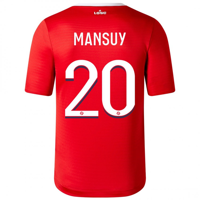 Enfant Maillot Heloise Mansuy #20 Rouge Tenues Domicile 2023/24 T-Shirt Belgique