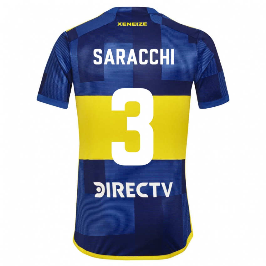 Kinder Marcelo Saracchi #3 Dunkelblau Gelb Heimtrikot Trikot 2023/24 T-Shirt Belgien