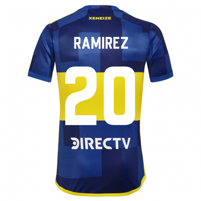 Enfant Maillot Juan Ramirez #20 Bleu Foncé Jaune Tenues Domicile 2023/24 T-Shirt Belgique