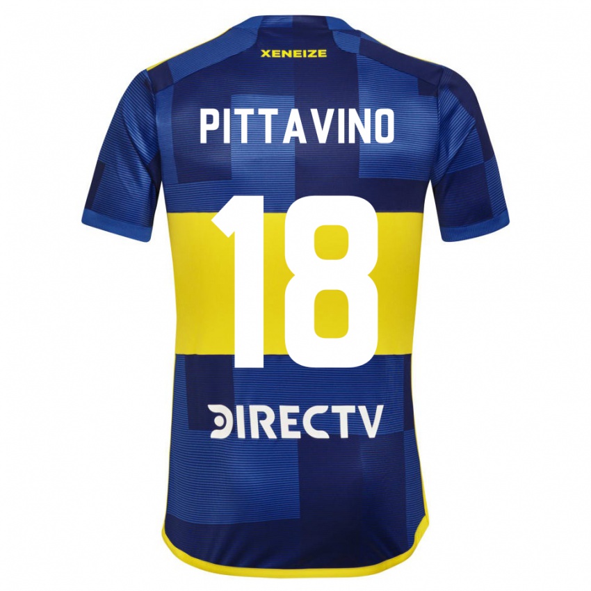 Kinder Rodrigo Pittavino #18 Dunkelblau Gelb Heimtrikot Trikot 2023/24 T-Shirt Belgien