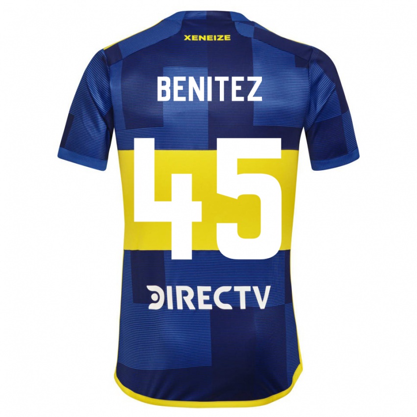 Enfant Maillot Mauricio Benitez #45 Bleu Foncé Jaune Tenues Domicile 2023/24 T-Shirt Belgique