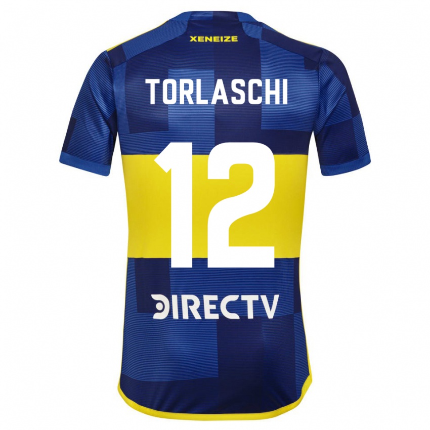 Kinderen Lucas Torlaschi #12 Donkerblauw Geel Thuisshirt Thuistenue 2023/24 T-Shirt België