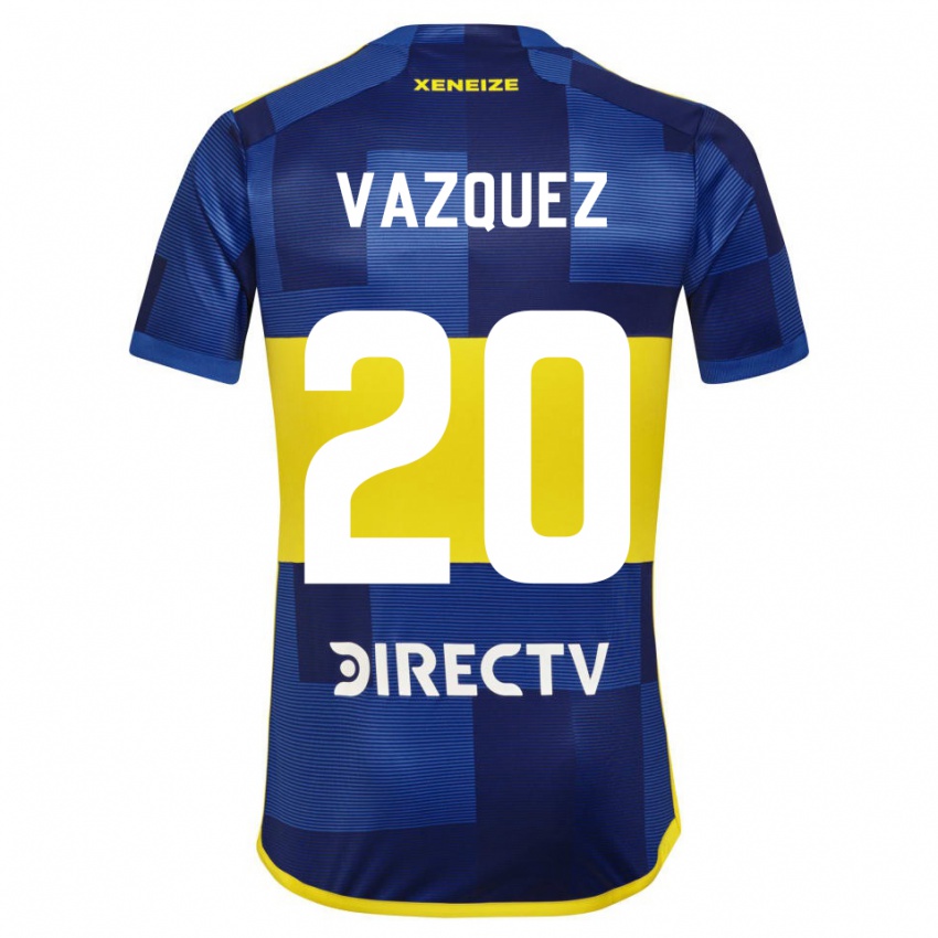 Enfant Maillot Constanza Vazquez #20 Bleu Foncé Jaune Tenues Domicile 2023/24 T-Shirt Belgique