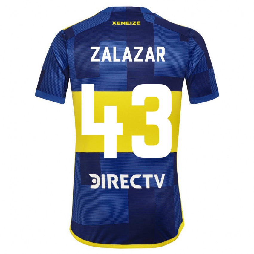 Kinder Maximiliano Zalazar #43 Dunkelblau Gelb Heimtrikot Trikot 2023/24 T-Shirt Belgien