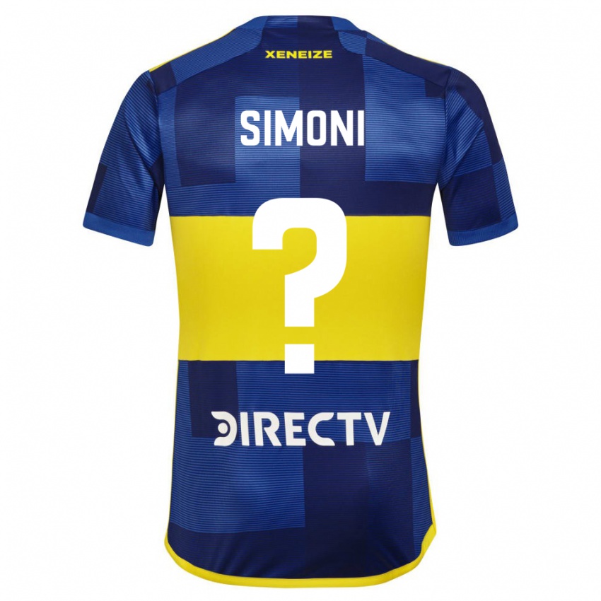 Kinder Valentino Simoni #0 Dunkelblau Gelb Heimtrikot Trikot 2023/24 T-Shirt Belgien